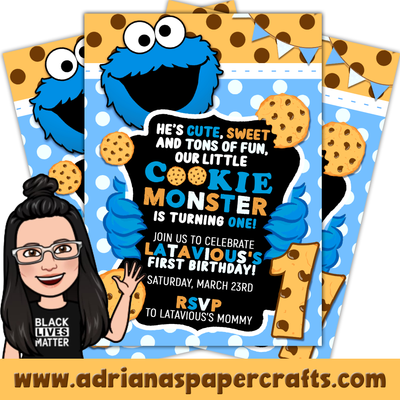 Cookie Monster Invitation
