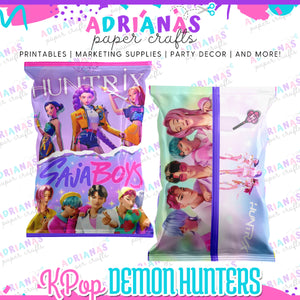 KPOP Demon Hunters Printable Chip Bag  - INSTANT DOWNLOAD!