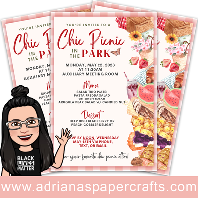 Editable Chic Picnic Invitation - Canva Template