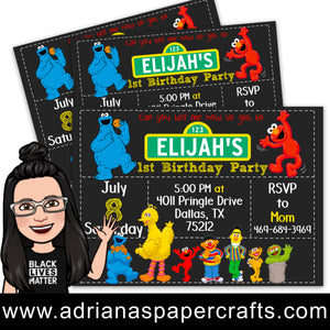 Sesame Street Invitation