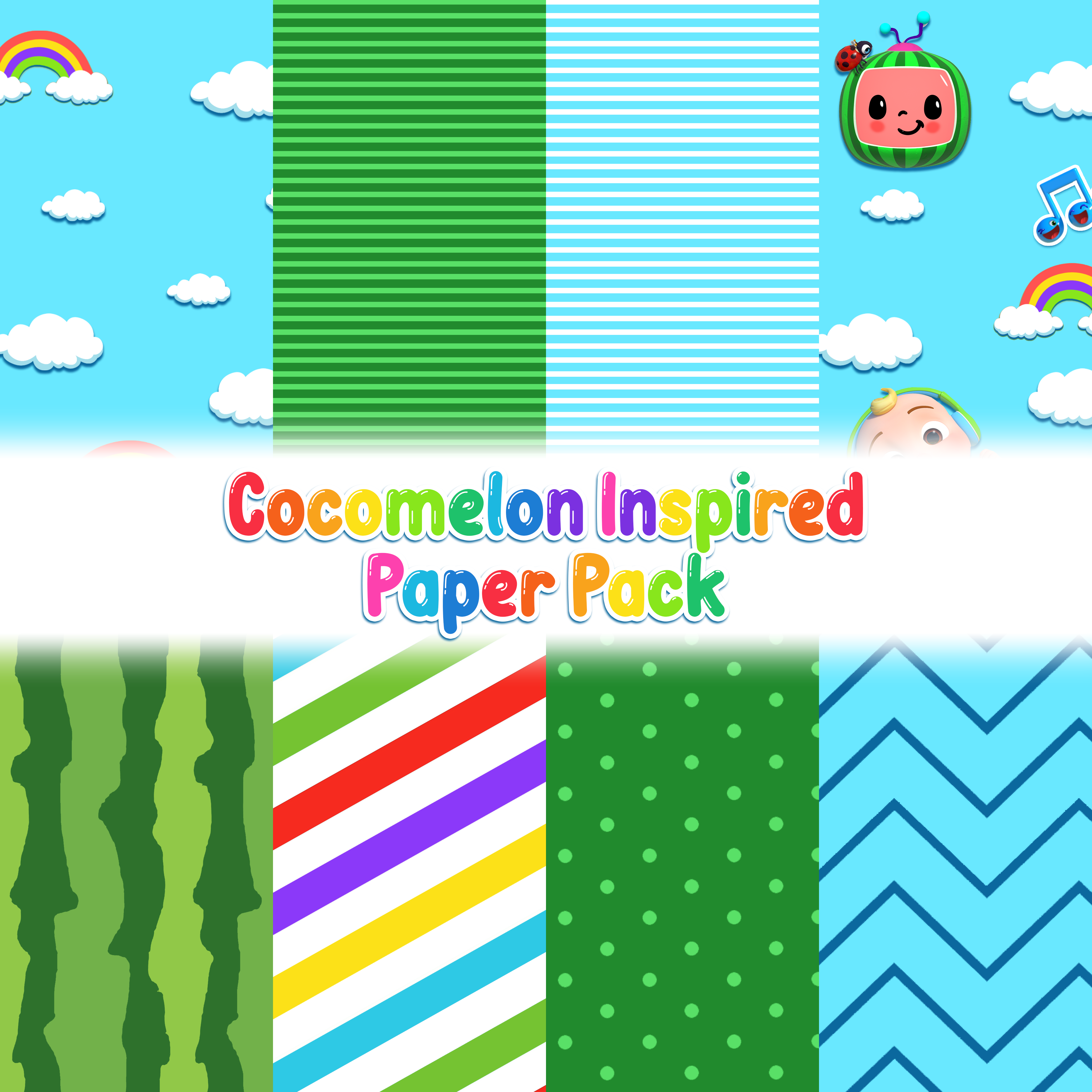 Cocomelon Inspired - Digital Paper Pack