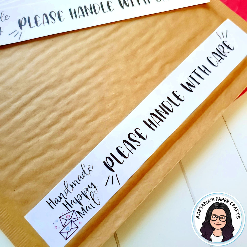 Handmade Happy Mail Labels - Set of 12