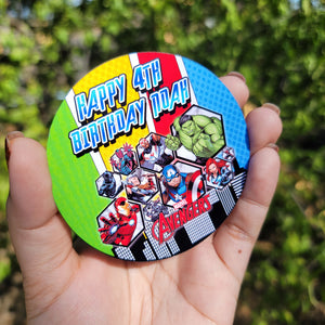 3 Inch Round Stickers - Set of 6