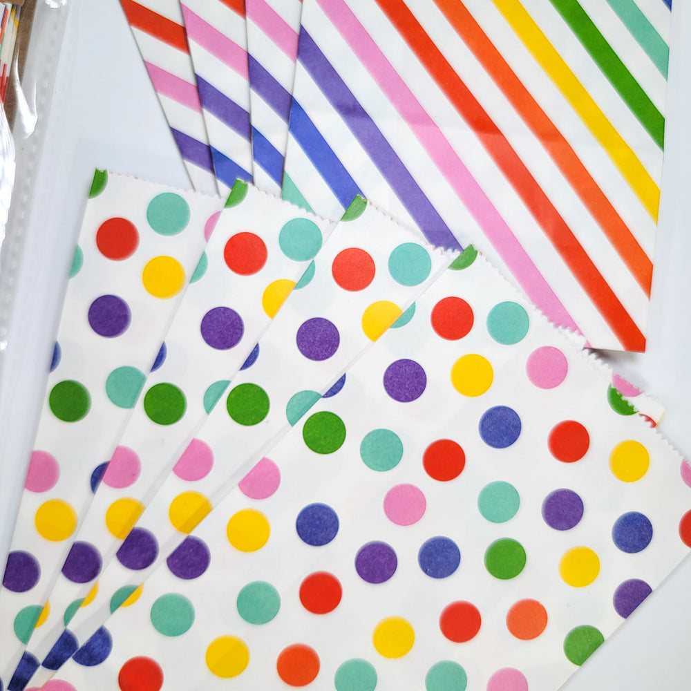 Mini Rainbow Paper Sacks