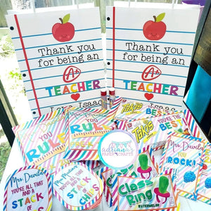 Editable Teacher Appreciation Bag Label Design - Photoshop File