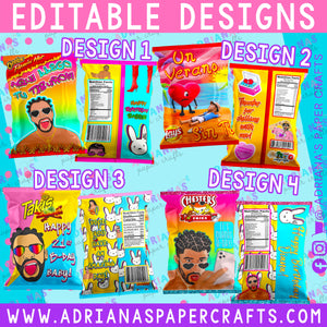 Editable Bad Bunny Chip Bag Photoshop File - Un Verano Sin Ti Design