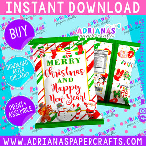 Christmas Holiday Printable Chip Bag  - INSTANT DOWNLOAD!