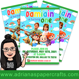 Cocomelon Party Invitation