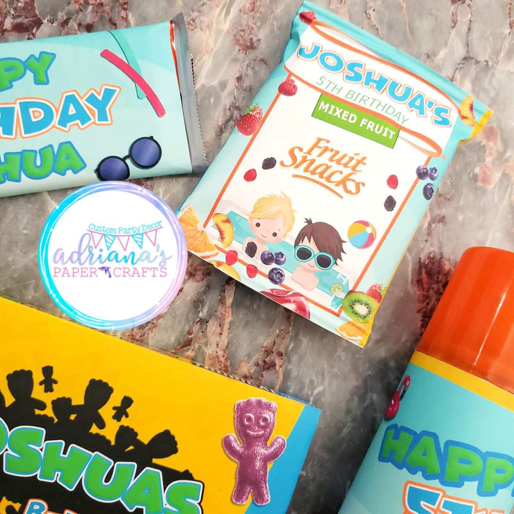 Printable Fruit Snack Gummies Wrapper Design