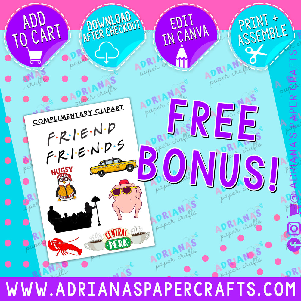 Editable FRIENDS Game Cards - Pack of 3