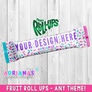 Printable Fruit Roll Up Wrapper Design