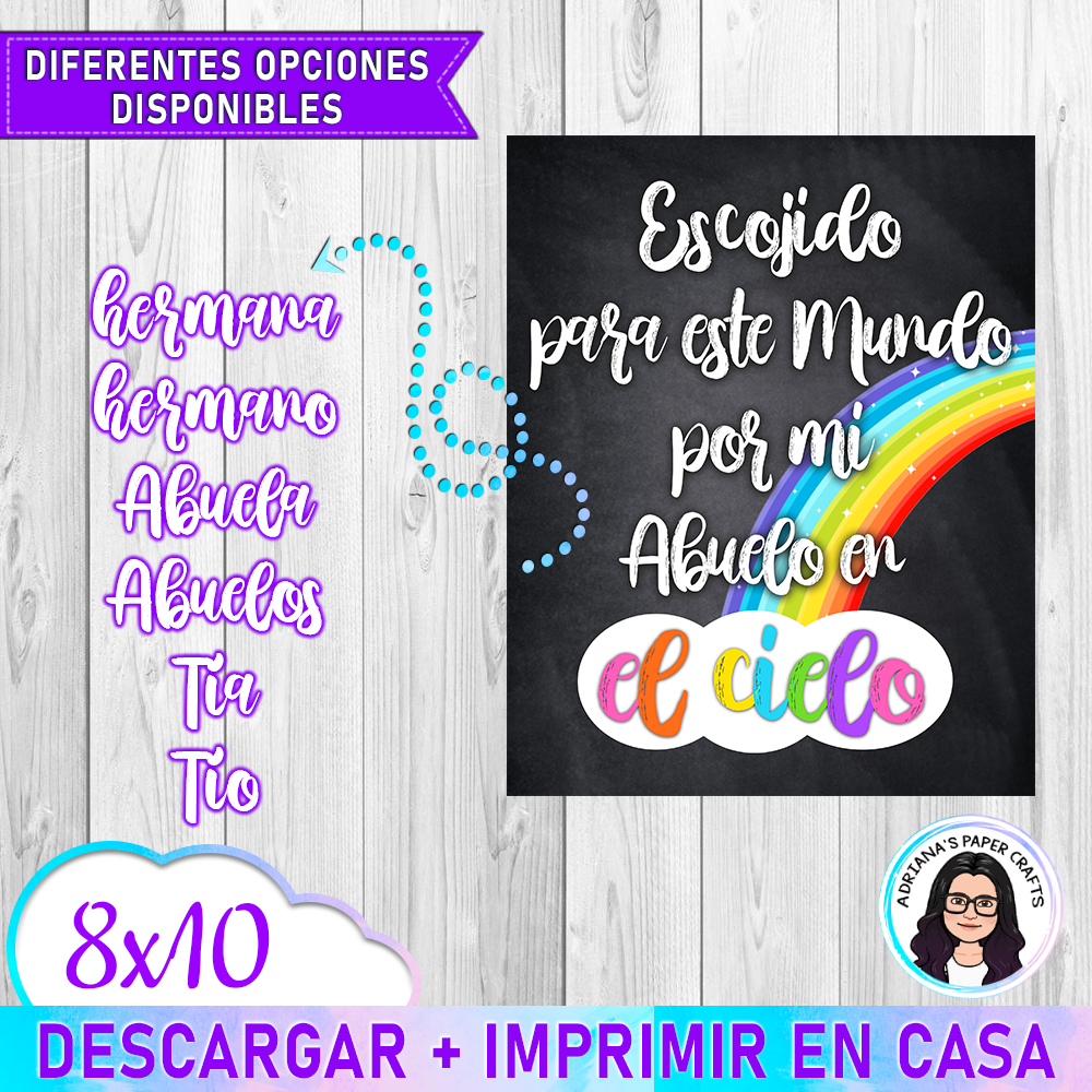 Cielo enviado signo de 8 x 10 - DESCARGA INMEDIATA
