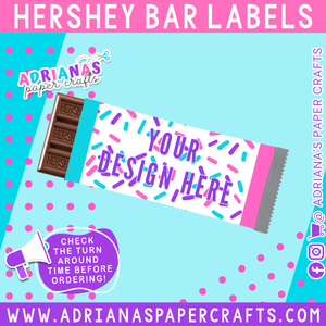 Hershey Bar Labels - Set of 12