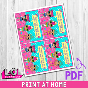 LOL Surprise Thank You Cards - INSTANT DOWNLOAD!