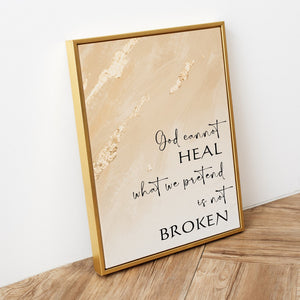 Printable Wall Art - God Heals Quote - 8x10 - Instant Download