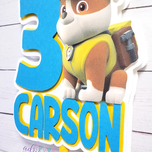 Paw Patrol Style Cake Topper