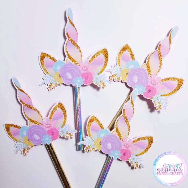 Unicorn Cupcake Toppers