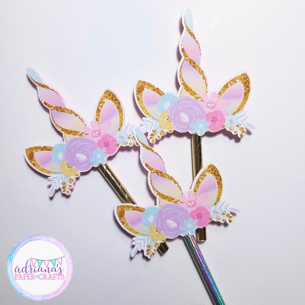 Unicorn Cupcake Toppers