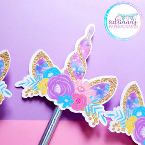 Unicorn Cupcake Toppers