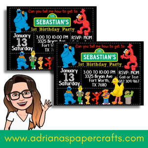 Sesame Street Invitation
