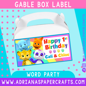 Printable Gable Box Label Design - Front Label Only