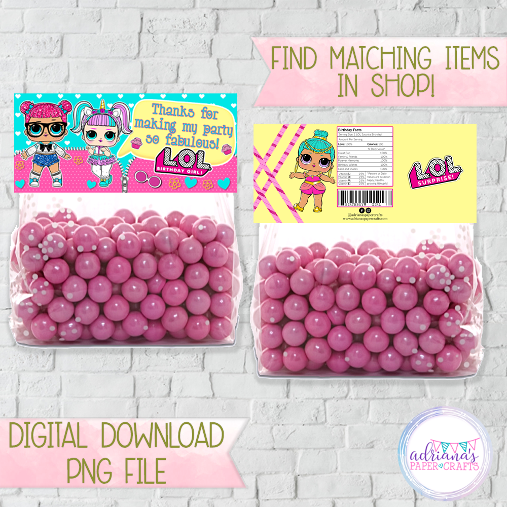 Printable Lol Surprise Bag Toppers