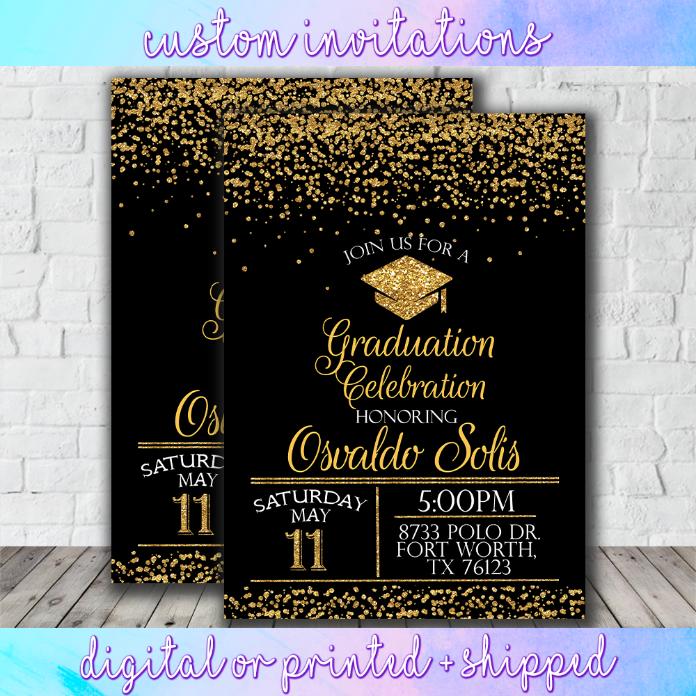 Gold and Black Event Invitation