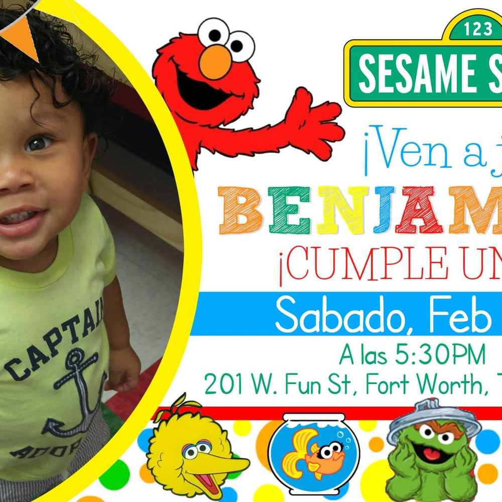 Sesame Street Invitation with Photo
